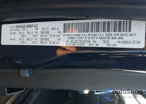 2012 Ram 1500 R/T from USA, damaged, VIN 3C6JD6CT9CG237238